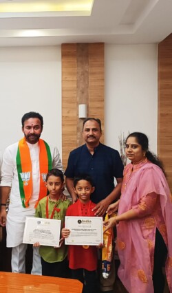JJ Brothers with Sri Kishan Reddy - Union Minister